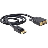 DeLOCK Adapterkabel Displayport Stecker > DVI 24+1 Stecker schwarz, 1 Meter