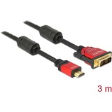 DeLOCK Adapterkabel High Speed HDMI A (Stecker) > DVI (Stecker) schwarz, 3 Meter