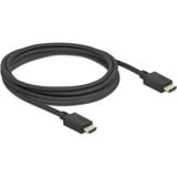 DeLOCK High Speed HDMI-Kabel 48 Gbps 8K 60Hz schwarz, 2,5 Meter