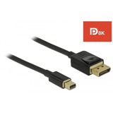 DeLOCK Kabel miniDisplayPort (St) > DisplayPort (St) 8K 60Hz zertifiziert schwarz, 1 Meter