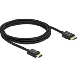 DeLOCK Koaxiales High Speed HDMI-Kabel 48 Gbps 8K 60Hz schwarz, 2 Meter