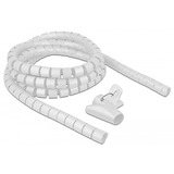 DeLOCK Spiralschlauch mit Einziehwerkzeug, 2,5 Meter x 25mm, Kabelschlauch weiß