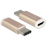 DeLOCK USB 2.0 Adapter, USB-C Stecker > Micro-USB Buchse kupfer