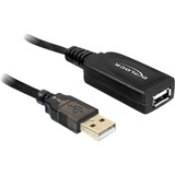 DeLOCK USB 2.0 Aktivverlängerungskabel, USB-A Stecker > USB-A Buchse schwarz, 20 Meter