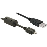 DeLOCK USB 2.0 Kabel, USB-A Stecker > Micro-USB Stecker schwarz, 1 Meter
