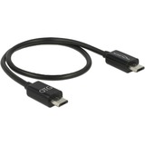 DeLOCK USB 2.0 Power Sharing Kabel, Micro-USB Stecker > Micro-USB Stecker schwarz, 30cm, OTG Funktion (On-The-Go)