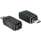 DeLOCK USB Adapter, Micro-USB Stecker > Mini-USB Buchse schwarz