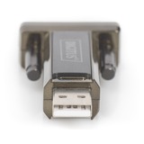 Digitus USB 2.0 Adapter, USB-A Stecker > Seriell RS232 Stecker schwarz, inkl. 80cm Verlängerungskabel