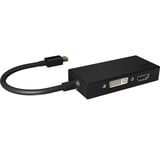 ICY BOX Adapter IB-AC1032 MiniDisplayPort > HDMI / DVI-D / VGA schwarz, 8,7 cm