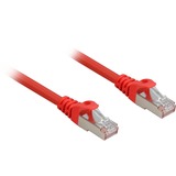 Sharkoon Patchkabel RJ45 Cat.6a SFTP rot, 25 cm, LSOH (Halogenfrei)