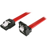 Sharkoon SATA II Kabel gewinkelt rot, 50cm, mit Lasche, Bulk