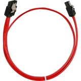 Sharkoon SATA Kabel rot, 50cm, mit Lasche, Bulk