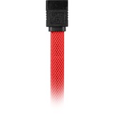 Sharkoon Sata III Kabel 90° sleeve rot, 45 cm