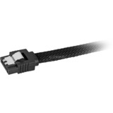 Sharkoon Sata III Kabel 90° sleeve schwarz, 60 cm