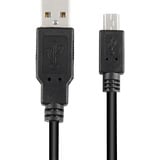 Sharkoon USB 2.0 Kabel, USB-A Stecker > Mini-USB Stecker schwarz, 3,0 Meter, doppelt geschirmt