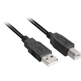 Sharkoon USB 2.0 Kabel, USB-A Stecker > USB-B Stecker schwarz, 2,0 Meter