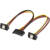 goobay 15-Pin-SATA Y-Stromkabel 20cm, Y-Kabel 