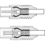 goobay Antennenkabel (135dB typ), Koax-Buchse > Koax-Stecker weiß, 1 Meter