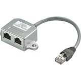 goobay CAT T-Adapter 2x ISDN grau
