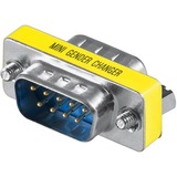 goobay Mini-Gender-Changer 9polig Stecker > Stecker, Adapter gelb