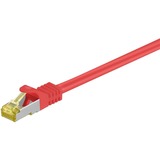 goobay RJ-45 Patchkabel Cat 6.a S/FTP (PIMF), mit Cat.7 Rohkabel rot, 3 Meter, 500 MHz