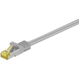 goobay RJ-45 Patchkabel Cat 6.a S/FTP (PIMF), mit Cat.7 Rohkabel grau, 1,5 Meter, 500 MHz