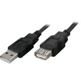 goobay USB 2.0 Verlängerungskabel, USB-A Stecker > USB-A Buchse schwarz, 3 Meter