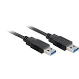 goobay USB 3.2 Gen 1 Kabel, USB-A Stecker > USB-A Stecker schwarz, 3 Meter