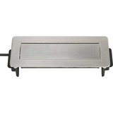 Brennenstuhl Indesk-Power versenkbare Steckdosenleiste 3-fach silber/schwarz, 2 Meter, 2x USB