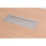 Brennenstuhl Indesk-Power versenkbare Steckdosenleiste 3-fach silber/schwarz, 2 Meter, 2x USB