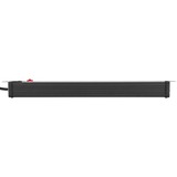 Brennenstuhl Premium-Line Steckdosenleiste 8-fach, 19" Format schwarz/hellgrau, 1,5 HE, 3 Meter, Kaltgerätestecker