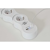Brennenstuhl Vario Power Bewegliche Steckdosenleiste 5-fach weiß, 1,4 Meter, 2x USB