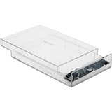 DeLOCK Externes Gehäuse für 3.5" SATA HDD mit USB Type-C Buchse, Laufwerksgehäuse transparent