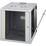 Digitus Wandgehäuse Unique Serie - zweiteilig, schwenkbar, IT-Schrank grau, 12 Höheneinheiten