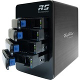 HighPoint RocketStor 6414TS, Laufwerksgehäuse 4-Bay Q-SATA Turbo RAID Tower Enclosure 