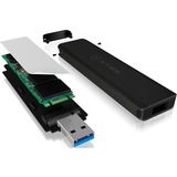 ICY BOX IB-1818-U31, Laufwerksgehäuse schwarz, USB-A 3.2 (10 Gbit/s)
