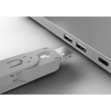 Lindy USB-A Port Schloss silber/weiß