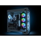 Thermaltake Pure Duo 14 ARGB Sync Radiator Fan, Gehäuselüfter schwarz/transparent, 2er Set, 1x Controller