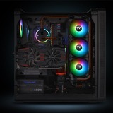 Thermaltake Pure Plus 12 RGB Radiator Fan TT Premium Edition, Gehäuselüfter schwarz, 3er Set, 1x Controller