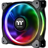 Thermaltake Riing Plus 14 LED RGB Radiator Fan TT Premium, Gehäuselüfter schwarz, 3er Set, 1x Controller, 140 mm