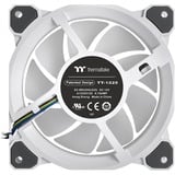 Thermaltake Riing Quad 12 RGB Radiator Fan TT Premium Edition 3 Pack, Gehäuselüfter weiß, 3er Set, 1x Controller