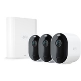 Arlo Pro 3 2K QHD Sicherheitssystem mit 3 Kameras + SmartHub, Überwachungskamera weiß