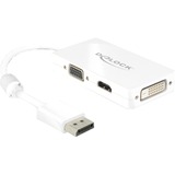 DeLOCK Adapter Displayport > VGA / HDMI  /DVI-D weiß, 16cm