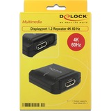 DeLOCK DisplayPort 1.2 Repeater 4K 60Hz, Grafikverlängerung schwarz