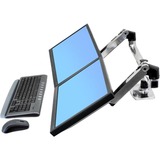 Ergotron LX Dual Side-by-Side Arm, Monitorhalterung silber/schwarz