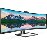 Philips 499P9H/00, LED-Monitor 124 cm(48.8 Zoll), schwarz, Dual QHD, Curved, USB-C, Webcam