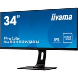 iiyama XUB3493WQSU-B1, Gaming-Monitor 87 cm(34 Zoll), schwarz, AMD Free Sync, UWQHD, IPS