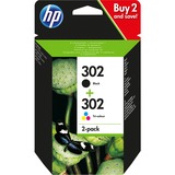 HP Tinte Nr. 302 schwarz + cyan/magenta/gelb  (X4D37AE) schwarz