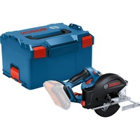 Bosch Professional Akku-Metallkreissäge GKM 18V-50 Professional solo, Handkreissäge blau/schwarz, ohne Akku und Ladegerät, in L-BOXX
