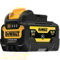 DEWALT XR Akku DCB126G, 12Volt 5Ah schwarz/gelb, Gehäuseschutz gegen Chemikalien, Säuren und Brennstoffe
